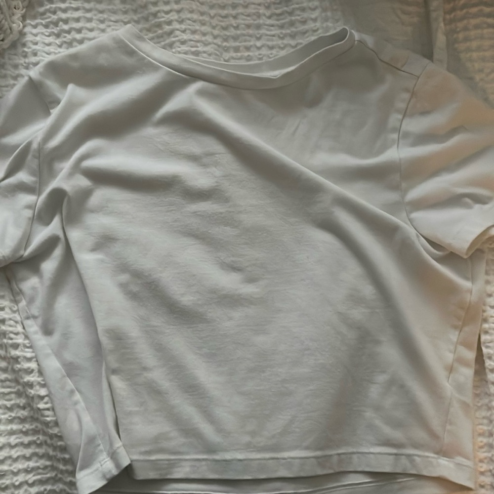 white crop top